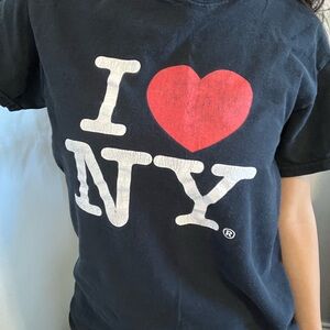 Classic I Love NY Women's Tee - Black and Red